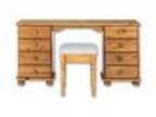 SOLID PINE dressing table and stool. solid pine dressing....