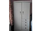 WHITE DOUBLE wardrobe,  chest of drawers and bedside....