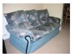 1 x 3 seater and 1 x 2 seater sofas. 2 x Blue patterned....