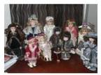 Various porcelain dolls. Collection of 10 porcelain....